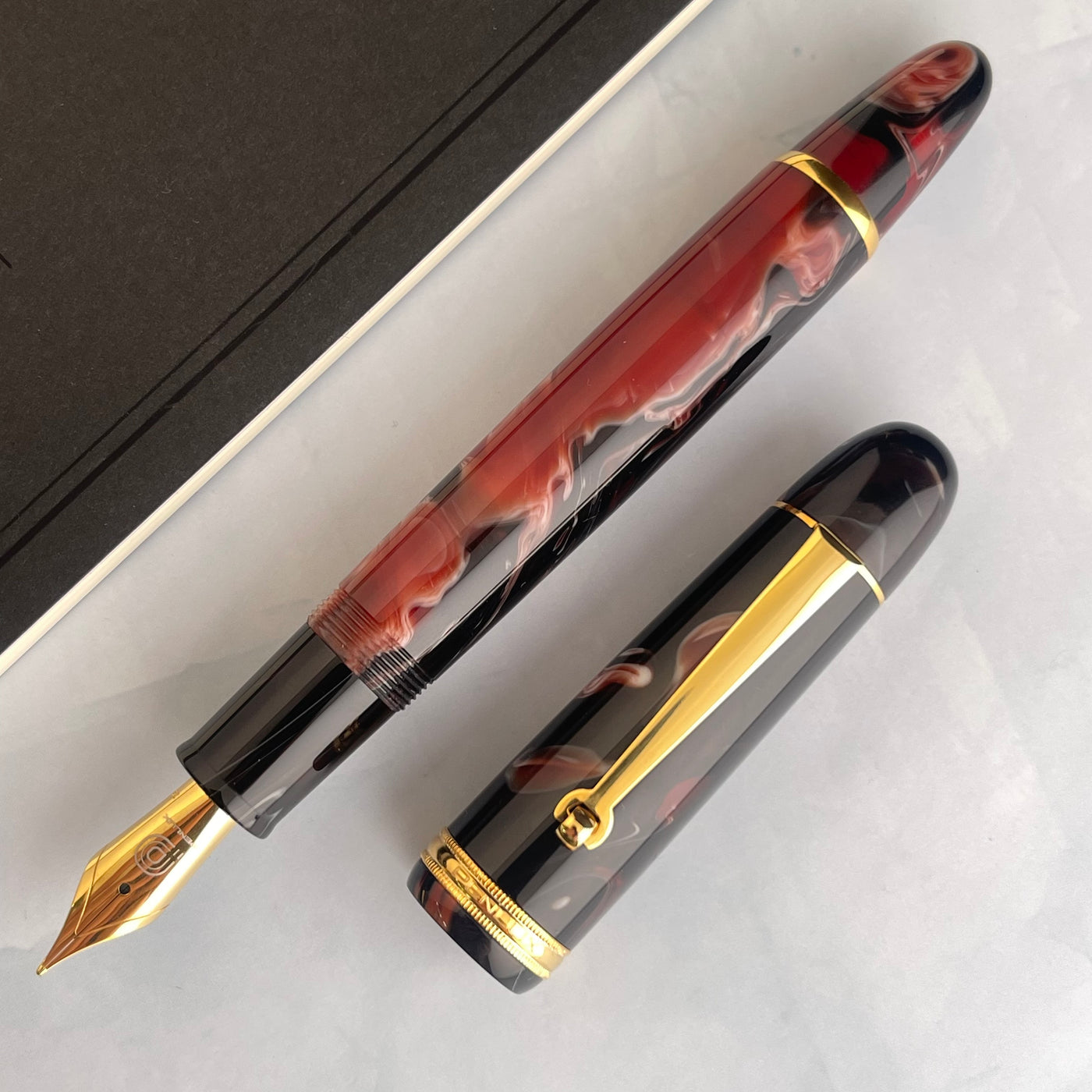 Penlux Masterpiece Grande Fountain Pen - Marble Wave