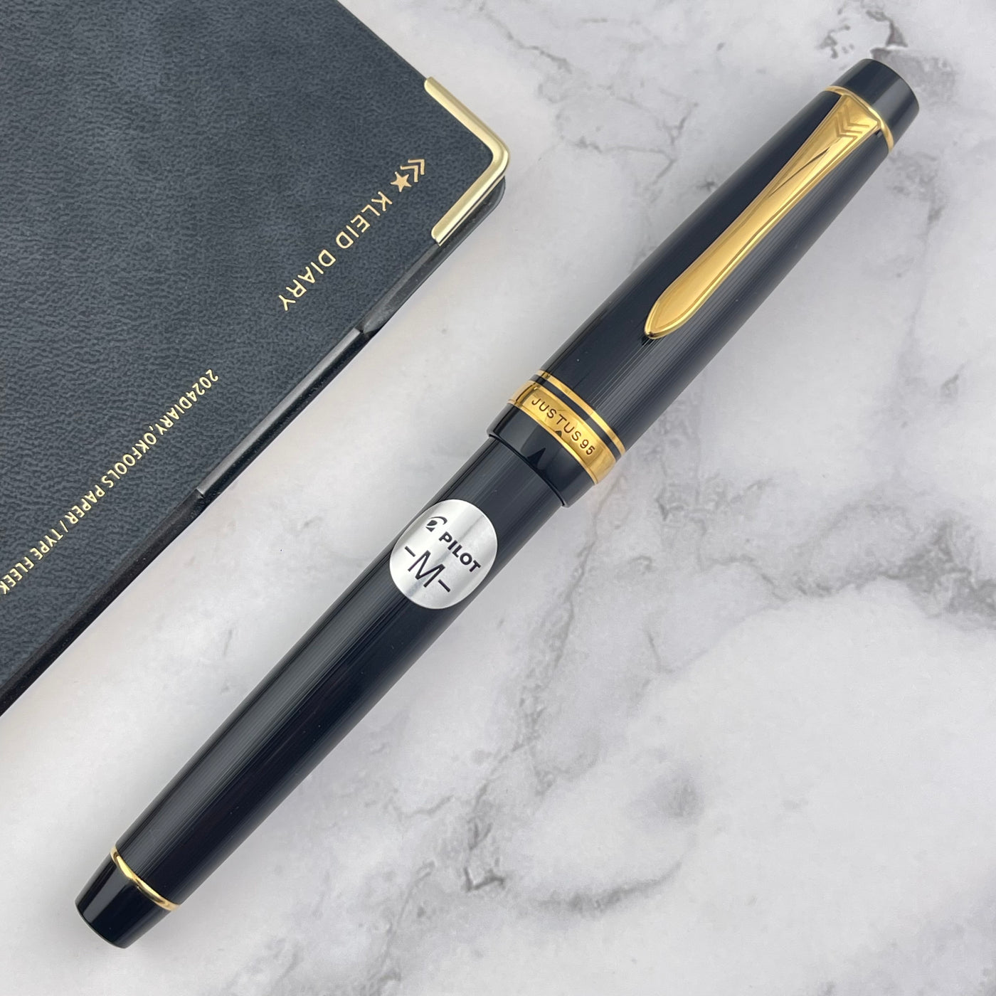 Pilot Justus 95 Fountain Pen - Black w/ Gold