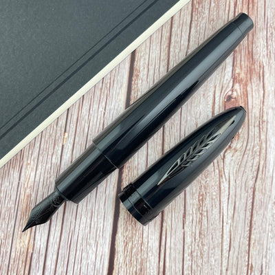 Pineider Modern Times Fountain Pen - Black w/ Black