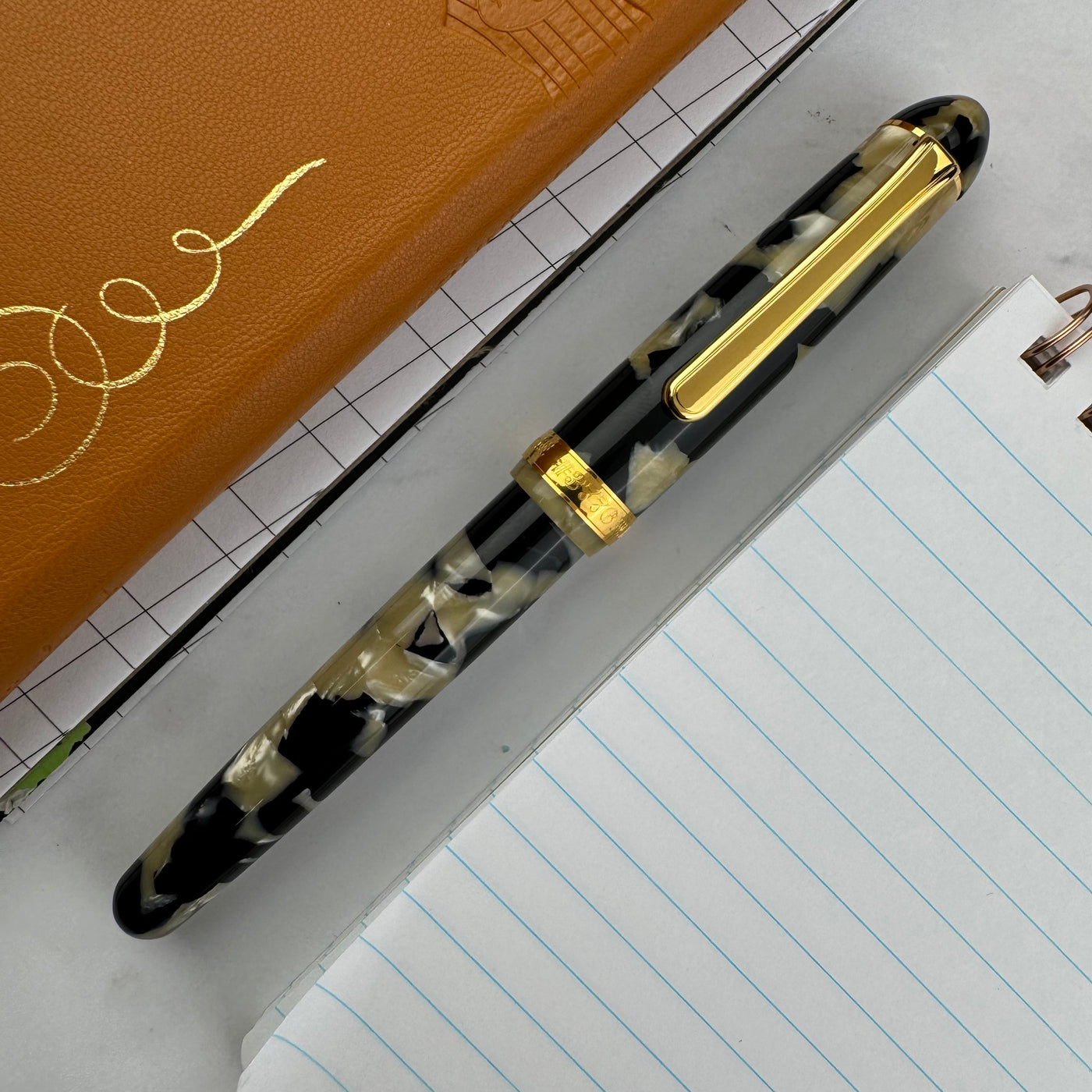 Platinum #3776 Celluloid Fountain Pen - Calico