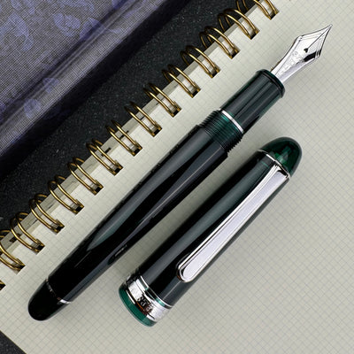 Platinum #3776 Century Fountain Pen - Laurel Green with Rhodium Trim