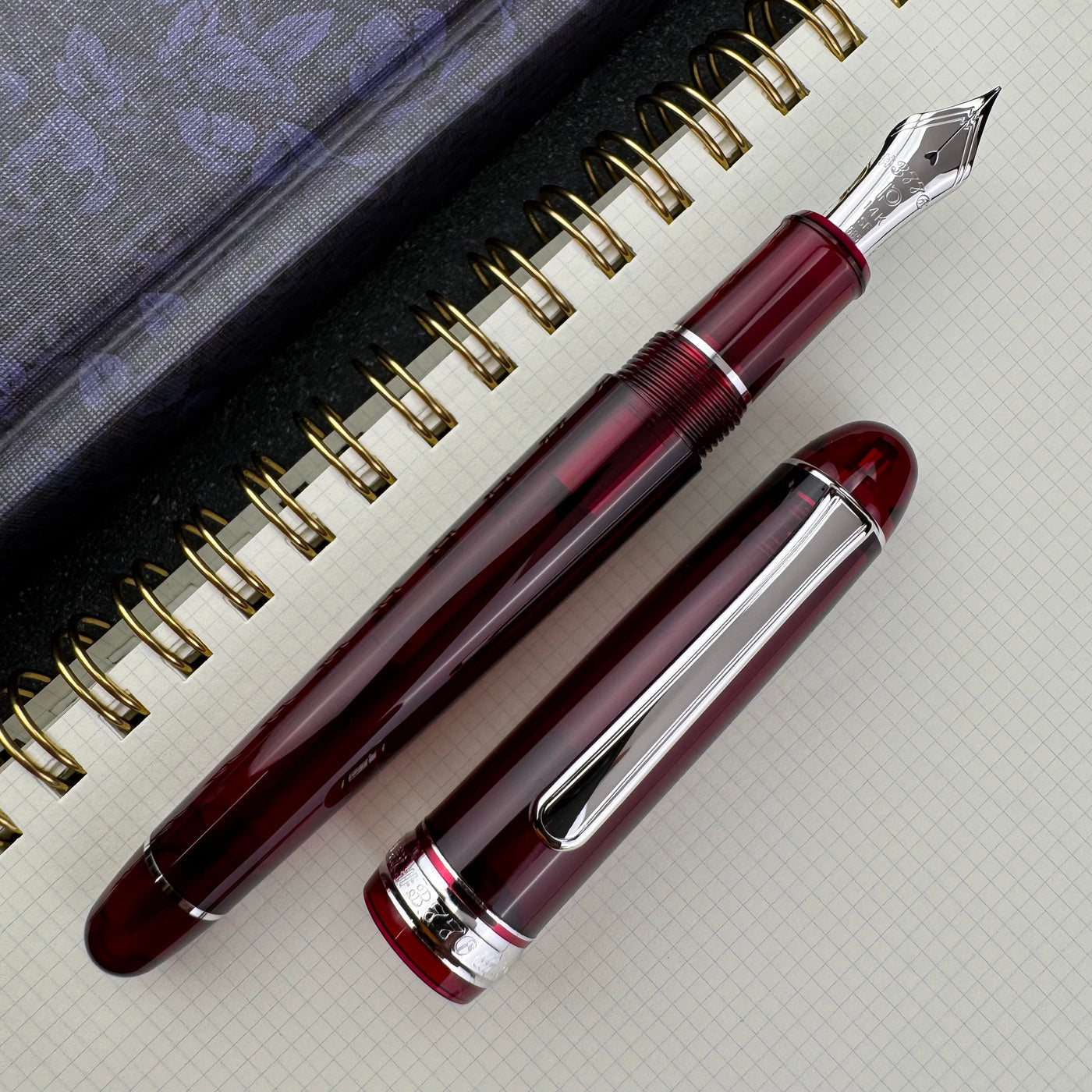 Platinum #3776 Century Fountain Pen - Bourgogne with Rhodium Trim