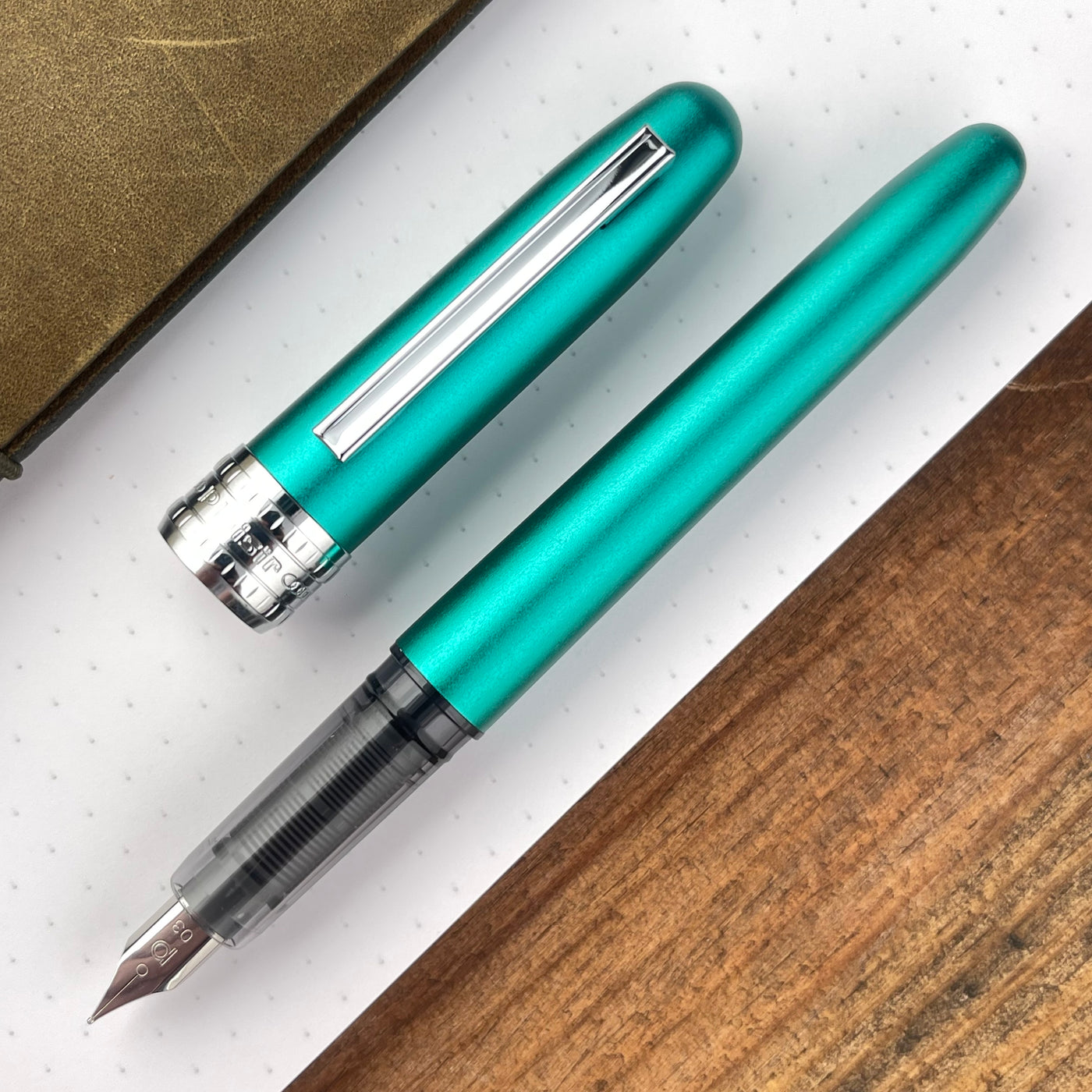 Platinum Plaisir Fountain Pen - Teal Green