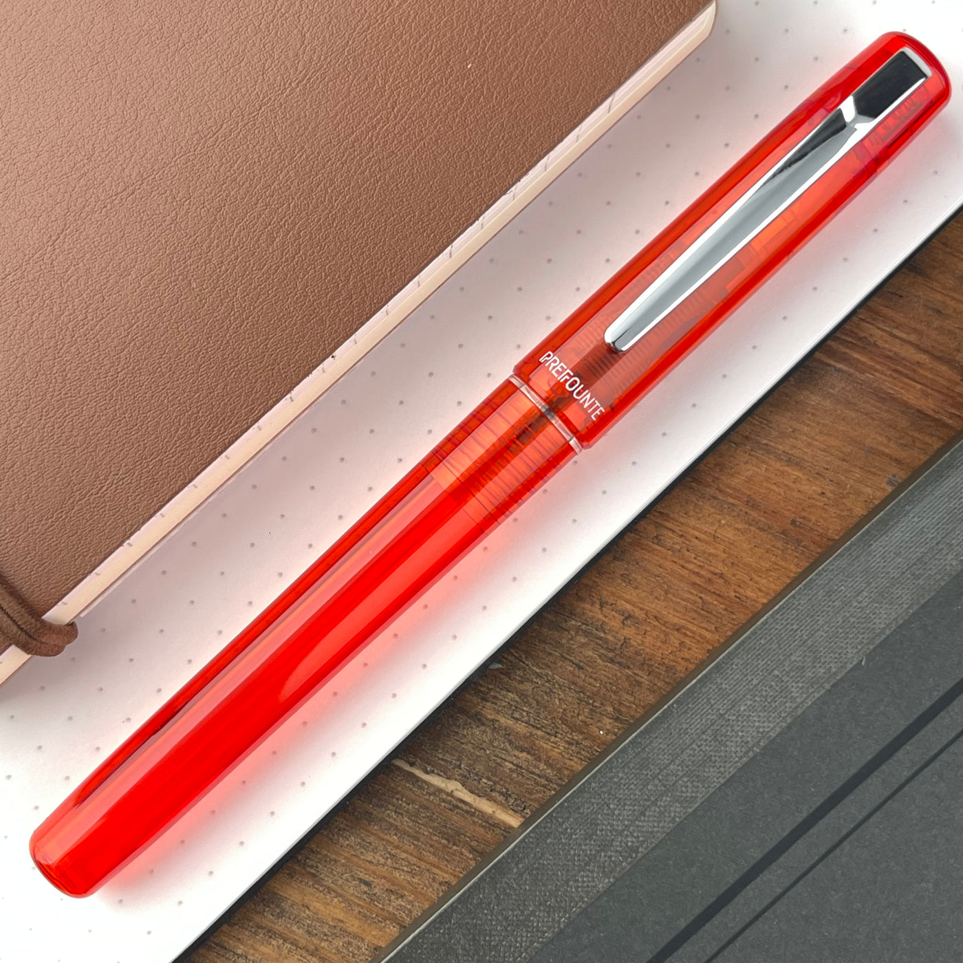 Platinum Prefounte Fountain Pen - Vermilion Orange