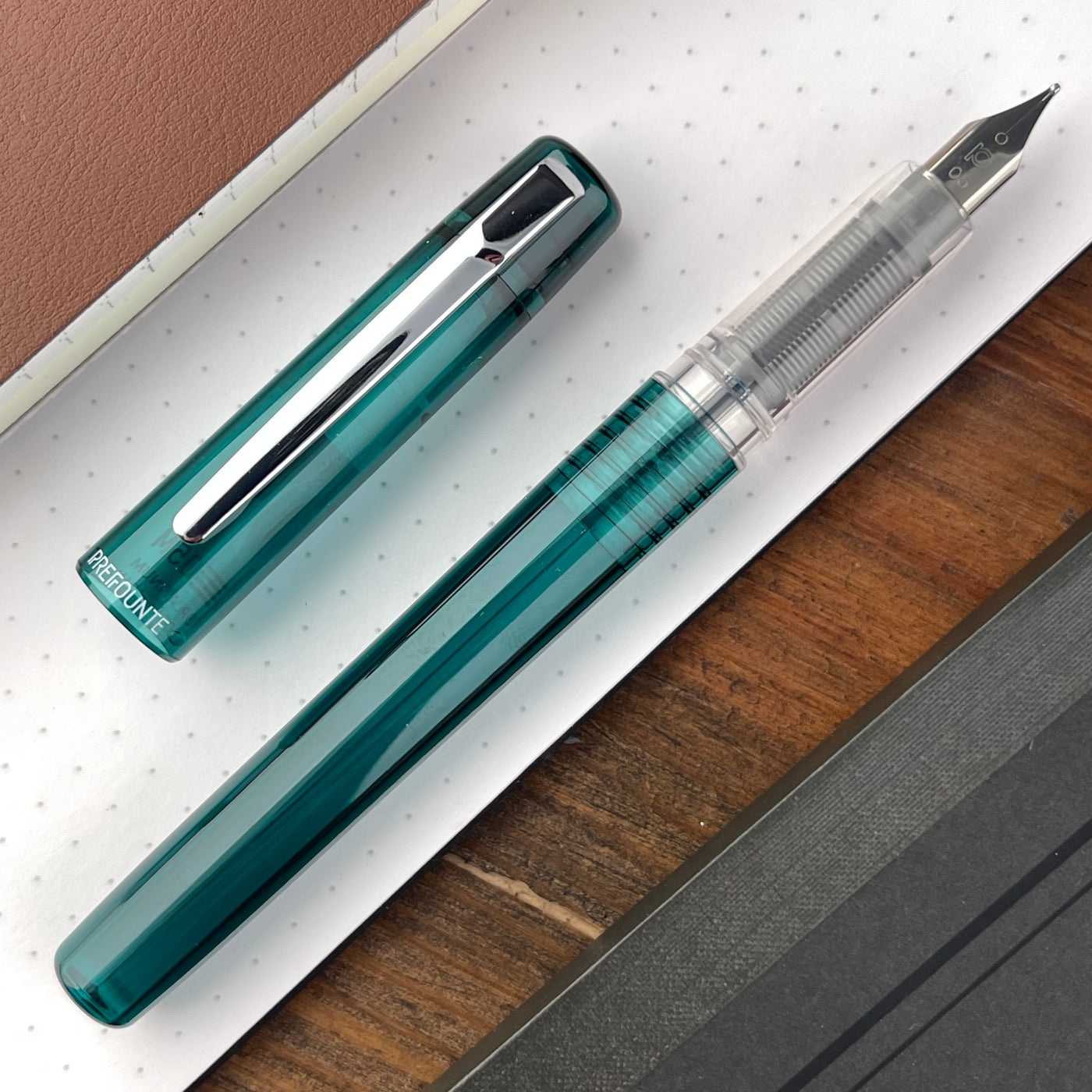 Platinum Prefounte Fountain Pen - Dark Emerald