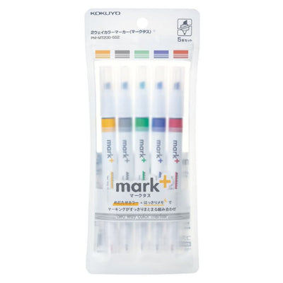 Kokuyo Mark+ 2 Way Marker Set - 5pk