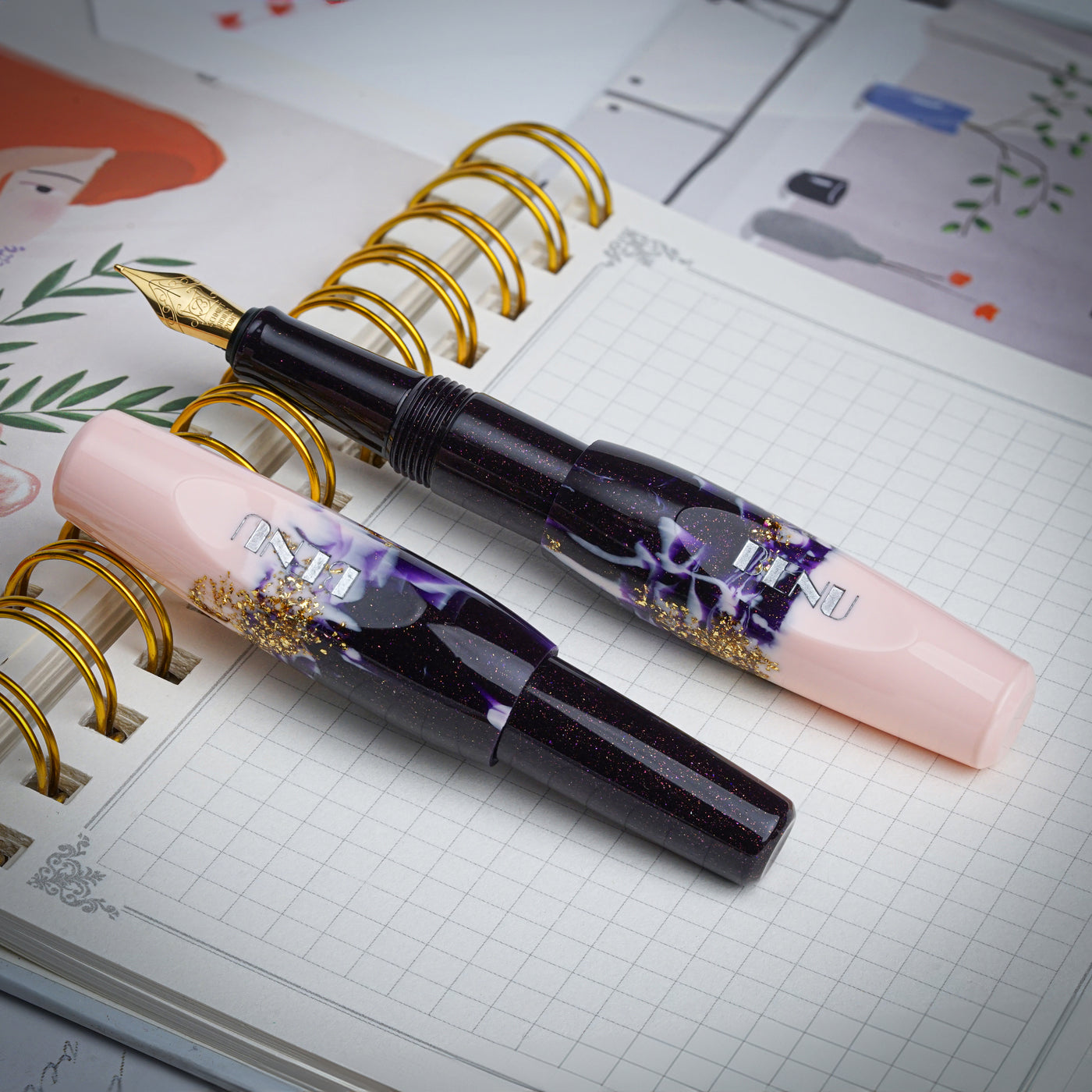 Benu Pixie Fountain Pen - Plum Cream