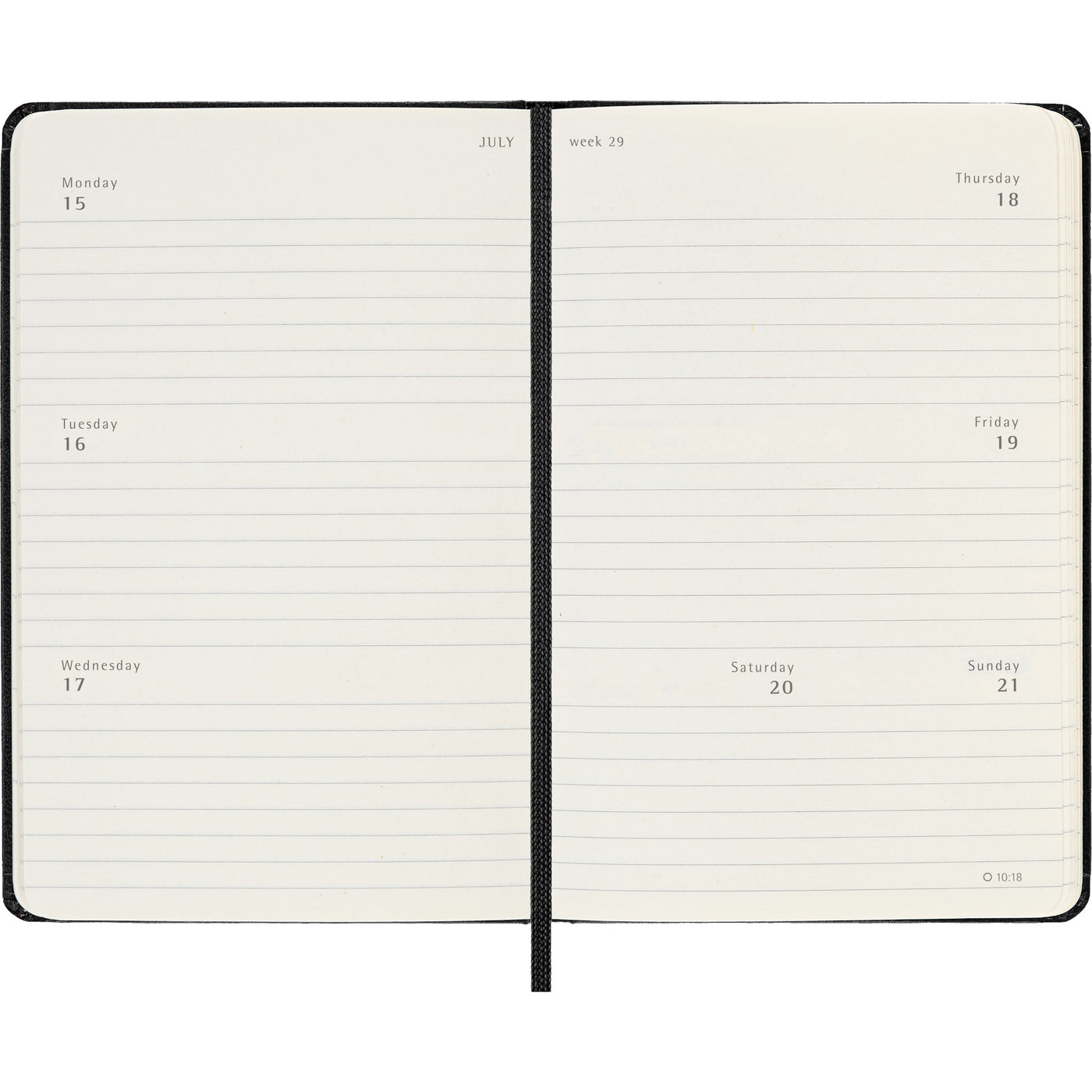 Moleskine Weekly Horizontal Hardcover Planner - Pocket