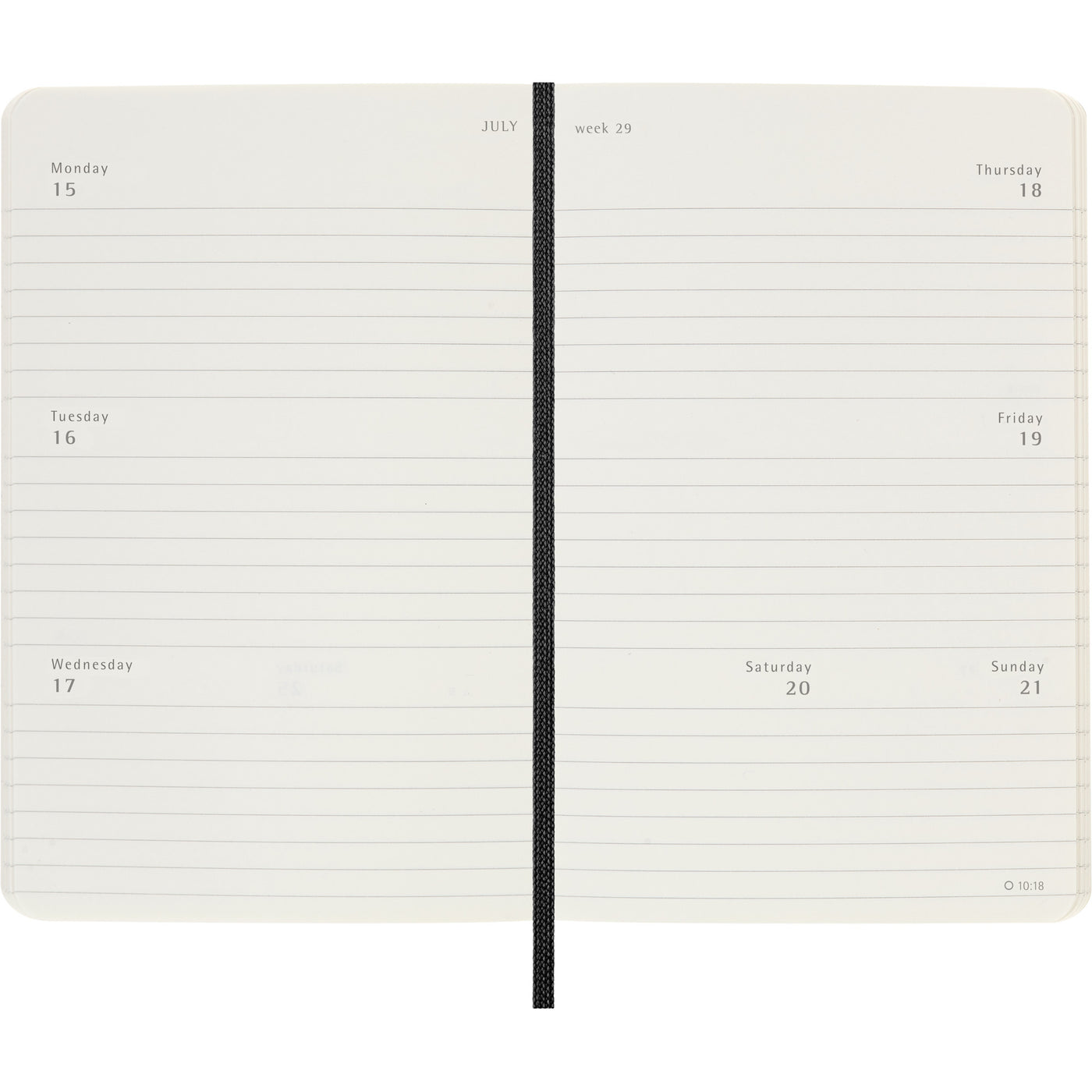 Moleskine Weekly Horizontal Softcover Planner - Pocket