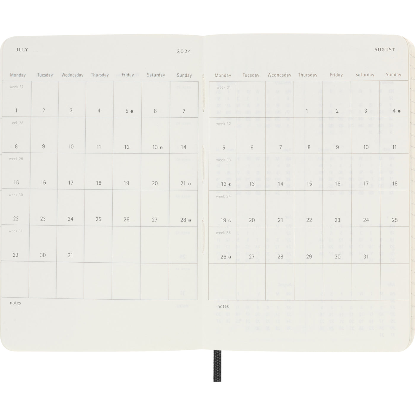 Moleskine Weekly Horizontal Softcover Planner - Pocket