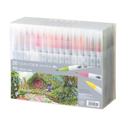 Kuretake Zig Clean Real Brush Markers (Set of 90)