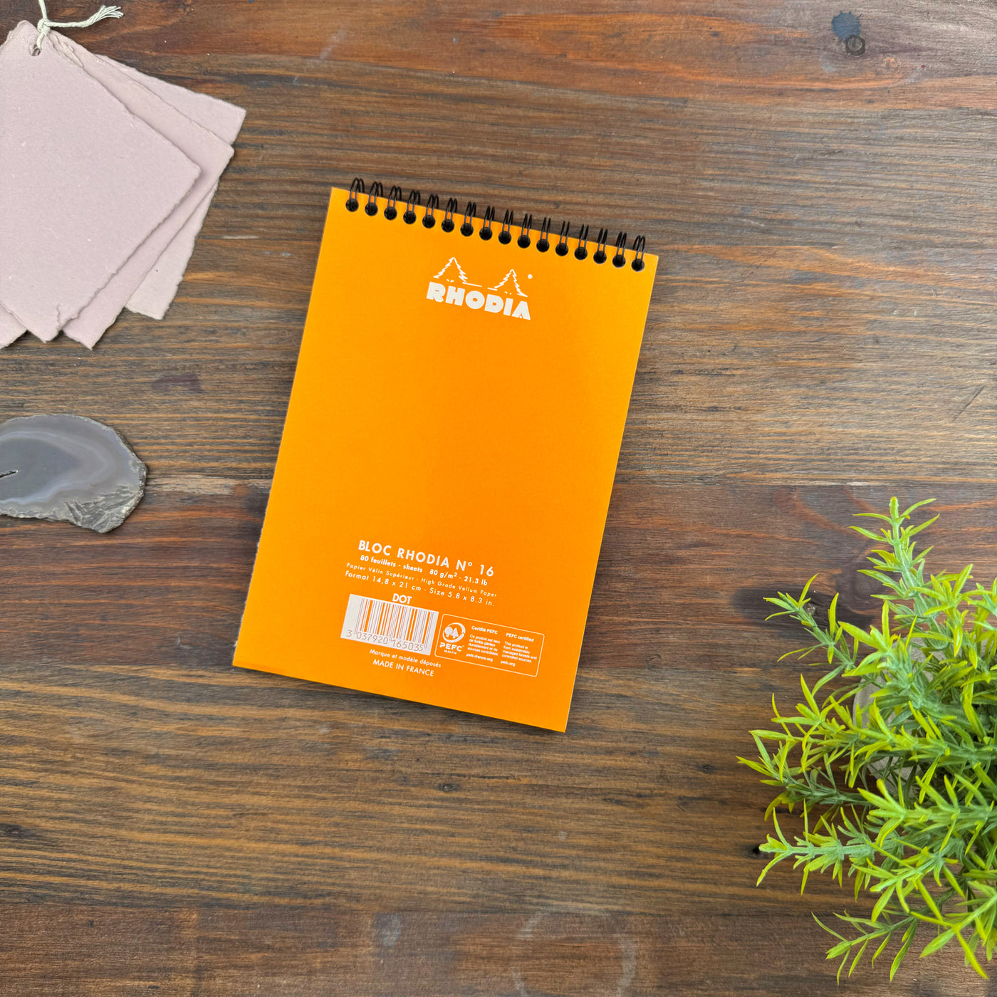 Rhodia Wirebound Notepad - Dot 80 sheets - 6 x 8 1/4