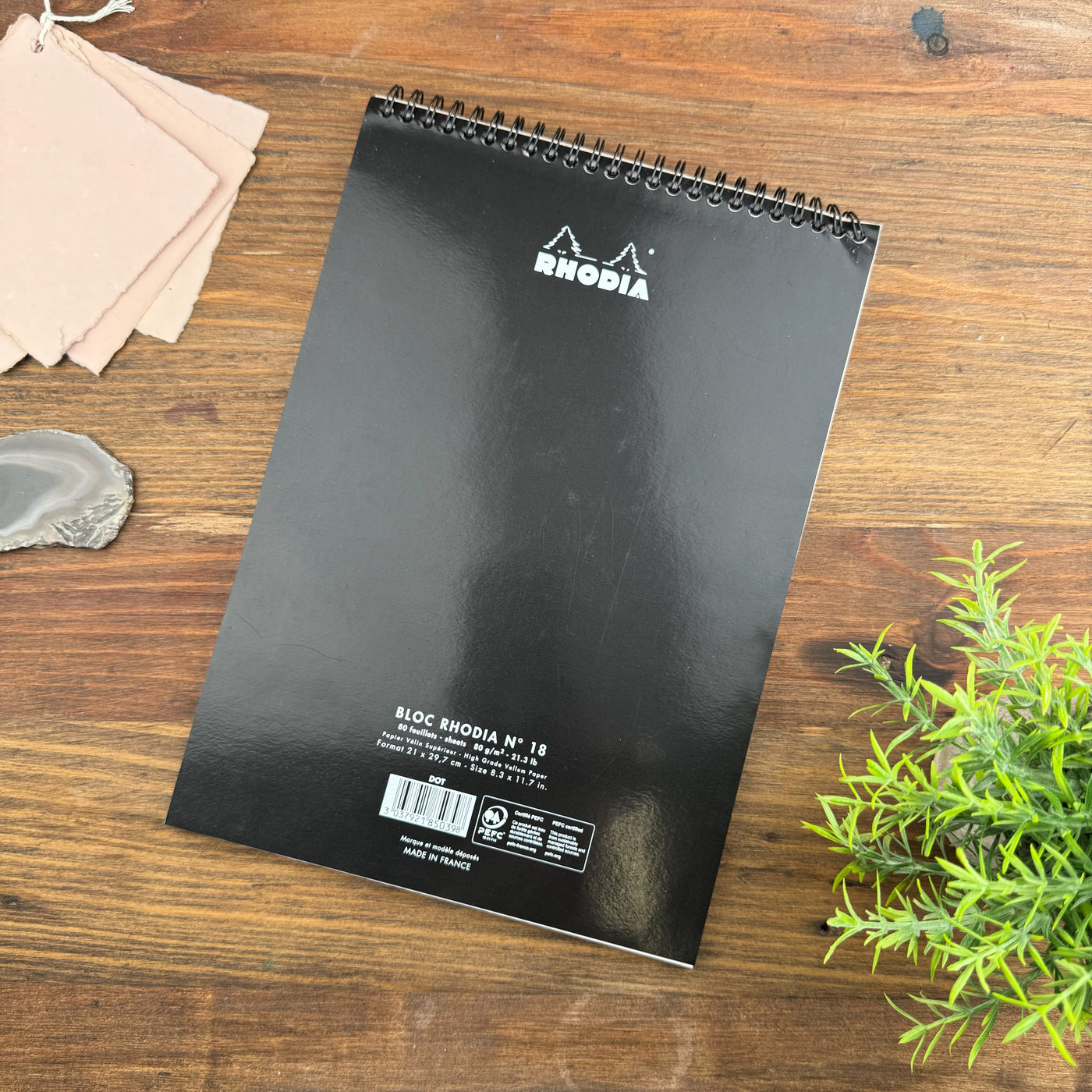 Rhodia Wirebound Notepad - Dot 80 sheets - 8 ¼ x 11 ¾