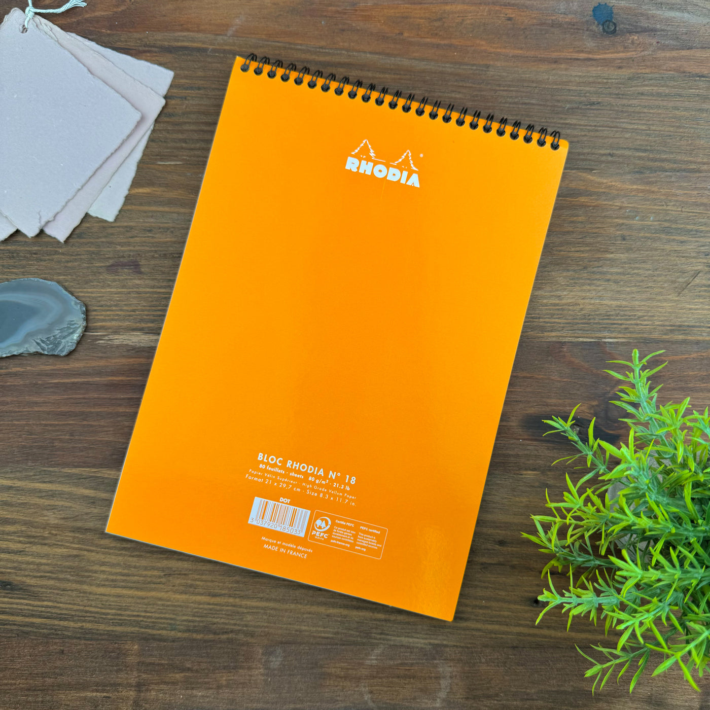 Rhodia Wirebound Notepad - Dot 80 sheets - 8 ¼ x 11 ¾