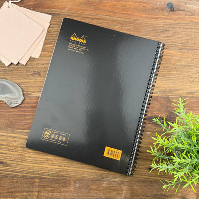 Rhodia Classic Wirebound Notebook Dot 80 Sheets - 9 x 11 3/4 - Black