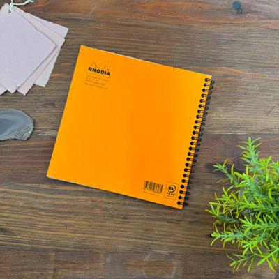 Rhodia Reverse Book - Graph 80 sheets - 8 1/4 x 8 1/4 - Orange cover