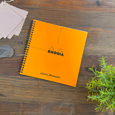 Rhodia Reverse Book - Dot 80 sheets - 8 1/4 x 8 1/4 - Orange cover