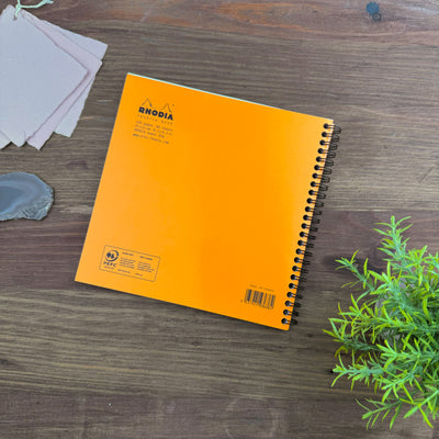 Rhodia Reverse Book - Dot 80 sheets - 8 1/4 x 8 1/4 - Orange cover