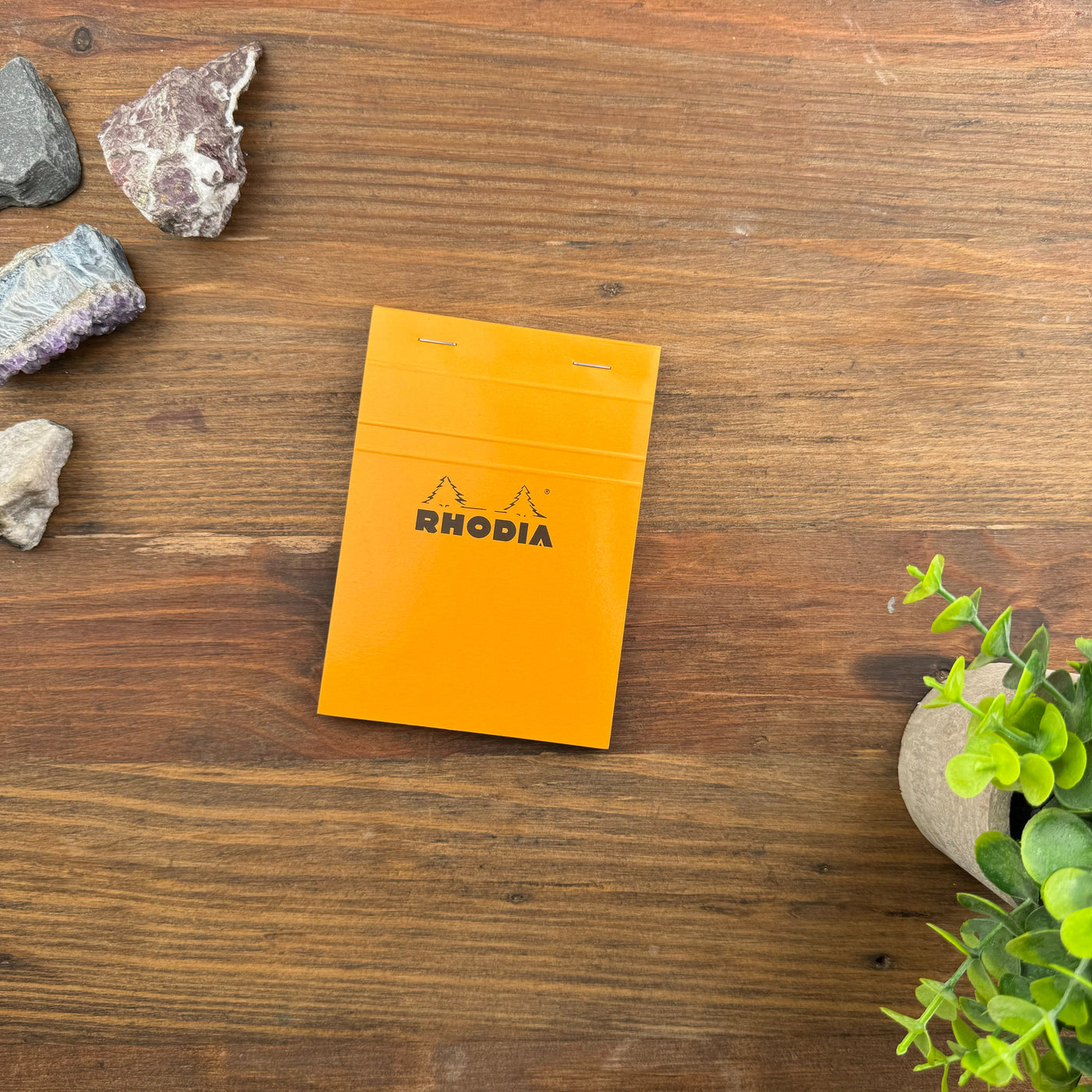 Rhodia Staplebound Notepad - Graph 80 sheets - 4 x 6 - Orange cover