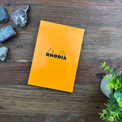 Rhodia Staplebound Notepad - Graph 80 sheets - 6 x 8 1/4 - Orange cover