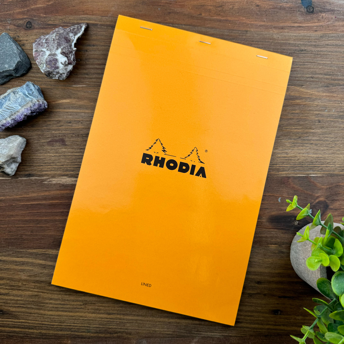 Rhodia Staplebound Notepad - Lined w/ Margin 80 sheets - 8 1/4 x 12 1/2