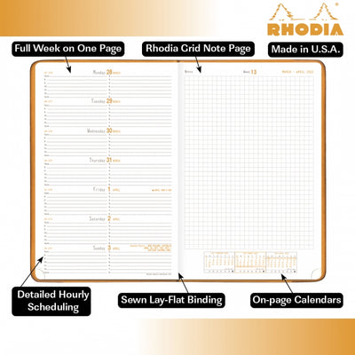 Rhodia Planner - Weekly Planner - 6 1/4 x 9 3/8