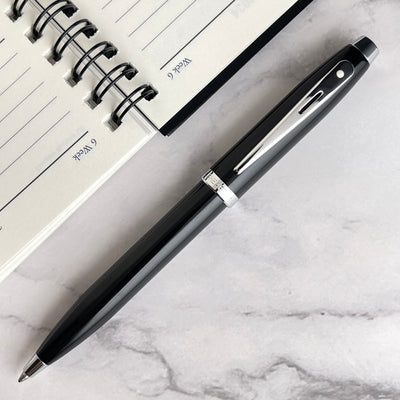 Sheaffer 100 Ballpoint Pen - Black w/ Chrome