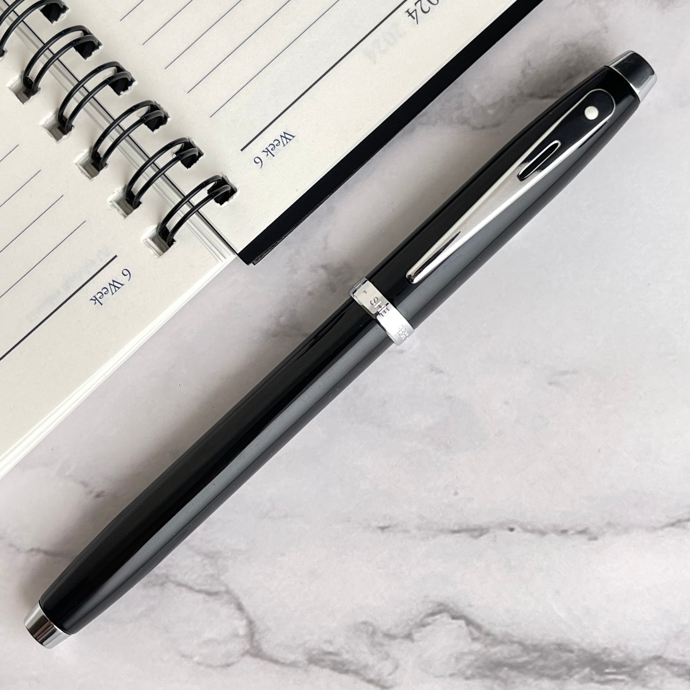 Sheaffer 100 Fountain Pen - Black w/ Chrome