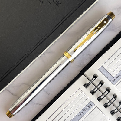 Sheaffer 100 Rollerball Pen - Chrome w/ Gold