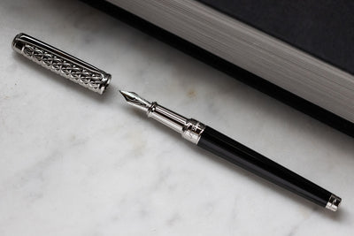 S.T. Dupont Line D Eternity Fountain Pen - Black Lacquer