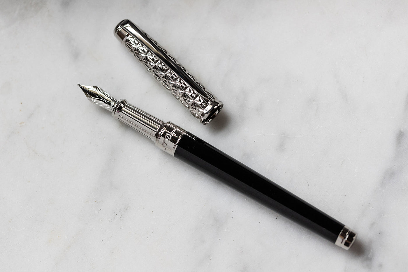 S.T. Dupont Line D Eternity Fountain Pen - Black Lacquer