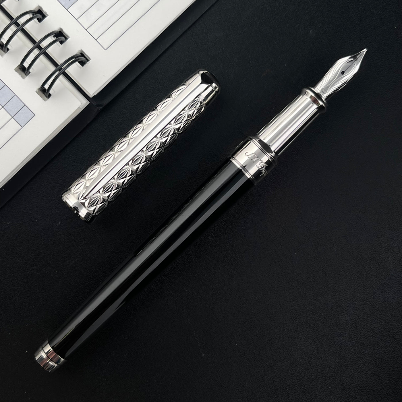 S.T. Dupont Line D Eternity Fountain Pen - Black Lacquer