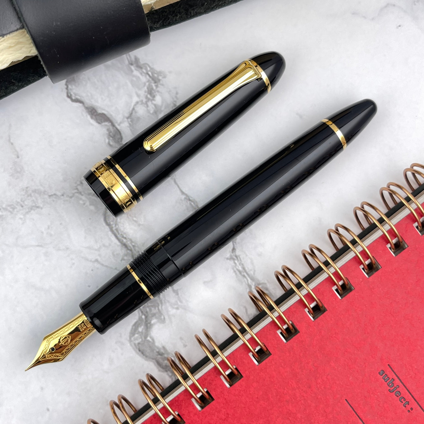 Sailor 1911L Fountain Pen - Black w/ Gold Trim