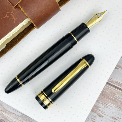 Sailor 1911 King of Pen Fountain Pen - Black w/ Gold Trim