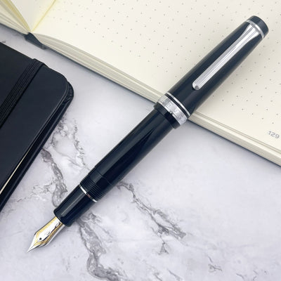 Sailor Pro Gear Fountain Pen - Black w/ Silver