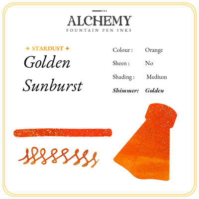 Endless Alchemy Stardust Golden Sunburst - 45ml Bottled Ink