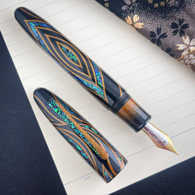 TACCIA Miyabi Empress Fountain Pen - Fossils in the Sky - Sunset Peacock (Limited Edition)