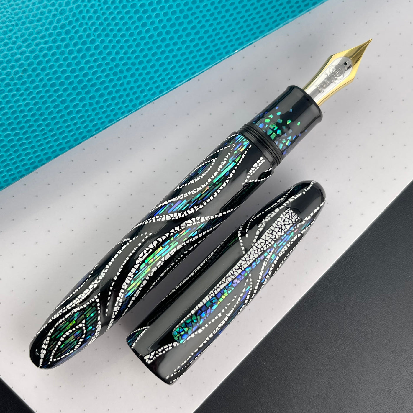 TACCIA Miyabi Empress Fountain Pen - Fossils in the Sky - Raden Shadow (Limited Edition #16/88)