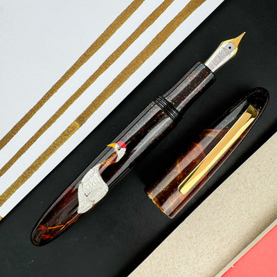 Taccia Miyabi Maki-e Fountain Pen - Dancing Crane (Limited Edition)