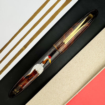 Taccia Miyabi Maki-e Fountain Pen - Dancing Crane (Limited Edition)