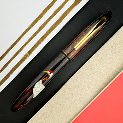 Taccia Miyabi Maki-e Fountain Pen - Dancing Crane (Limited Edition)