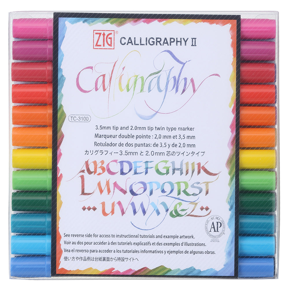 Kuretake Zig Calligraphy II Markers (Set of 24)