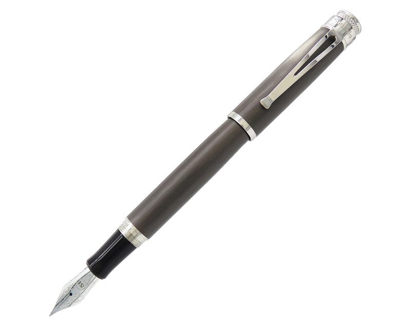 Retro 51 Platinum Executive Tornado Fountain Pen Pen - Black Nickel