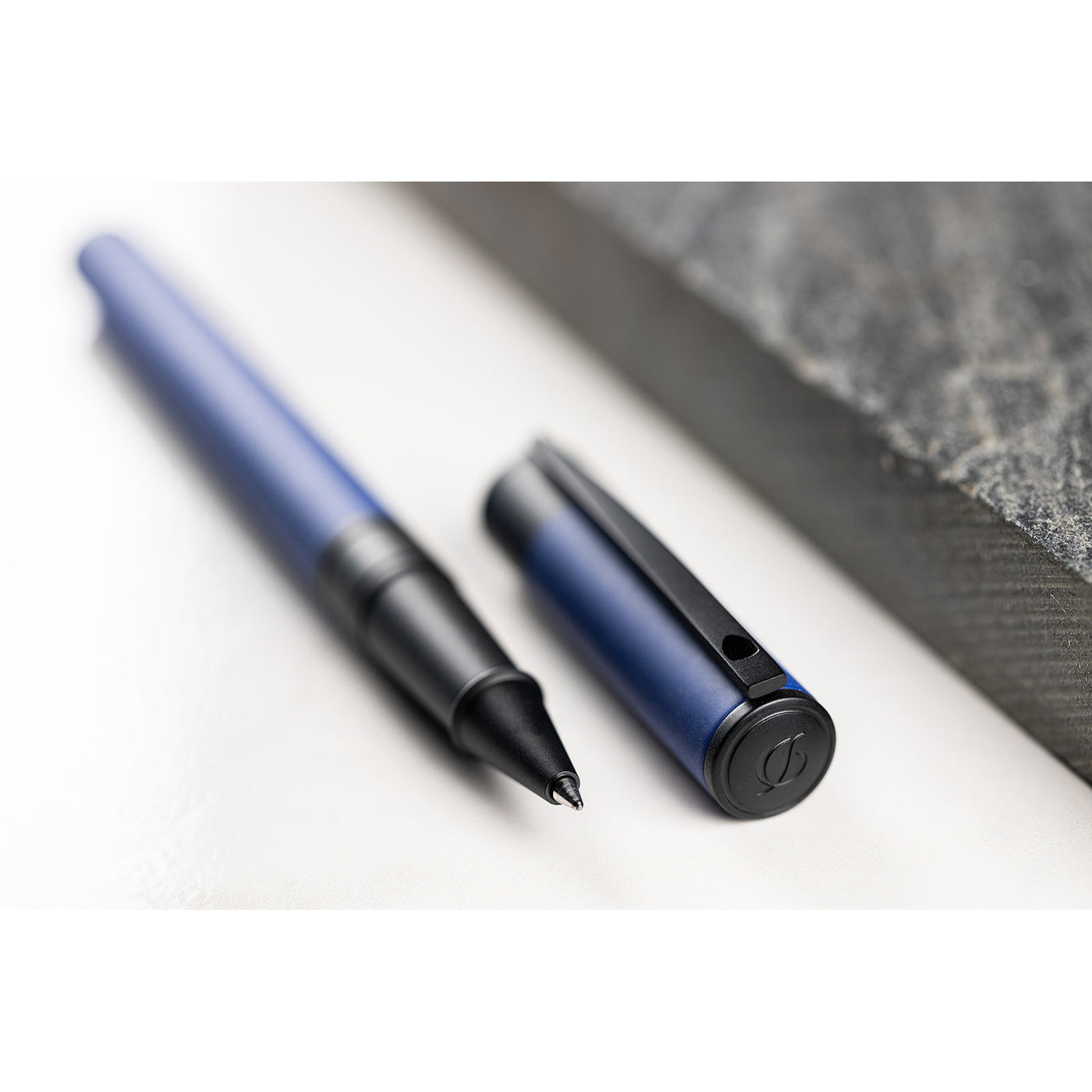 S.T. Dupont D-Initial Rollerball Pen - Ocean Blue