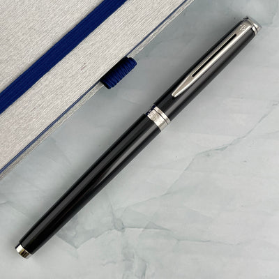 Waterman Hemisphere Rollerball Pen - Black w/ Silver Trim