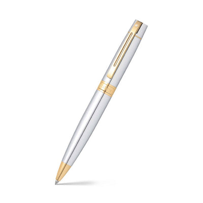 Sheaffer 300 Ballpoint Pen - Chrome w/ Gold