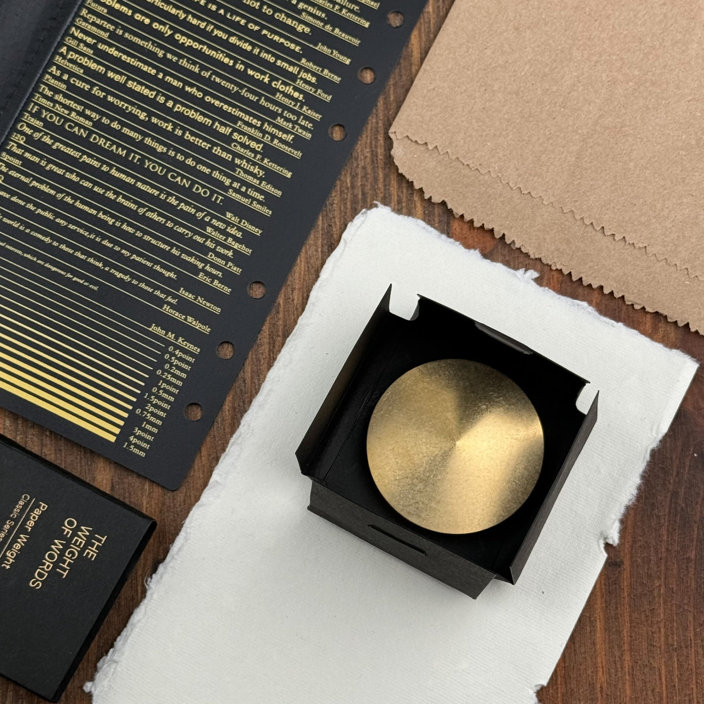 ystudio Classic Paper Weight - Brass