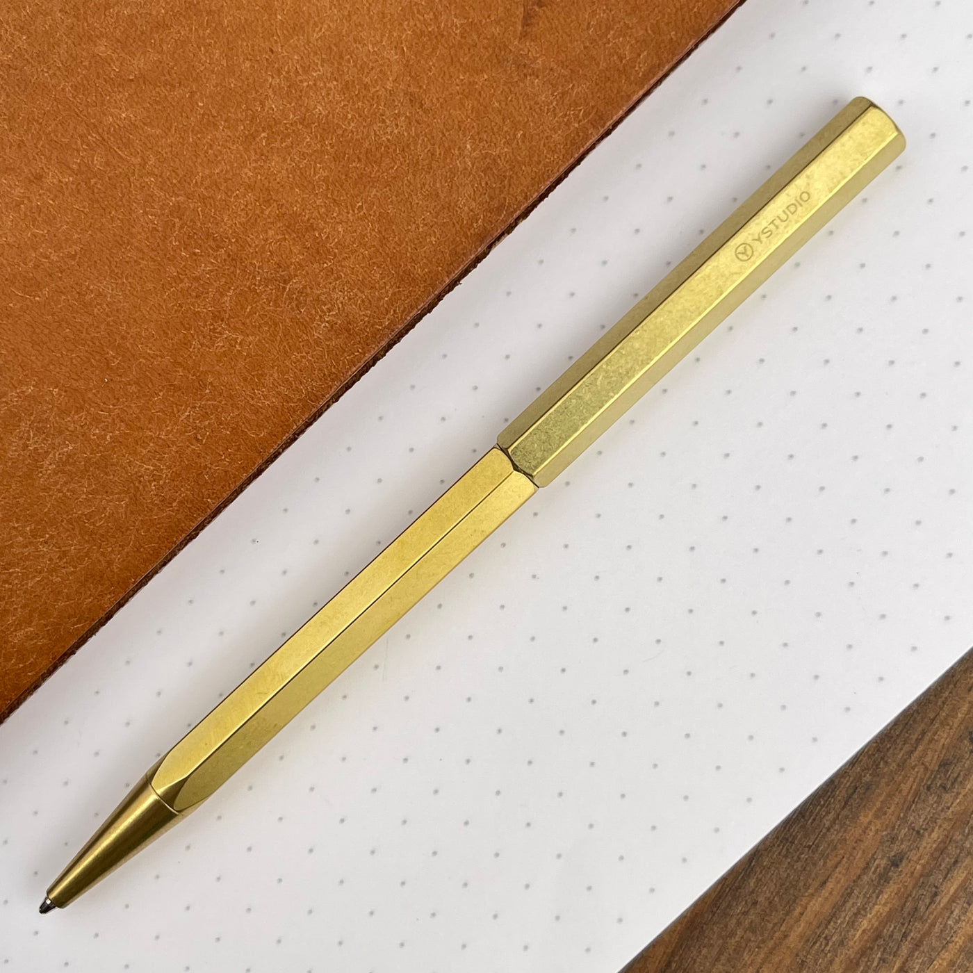 ystudio Classic Slim Ballpoint Pen - Brass