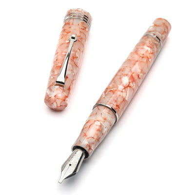 Leonardo Momento Zero Fountain Pen - Angel Skin w/ Silver Trim