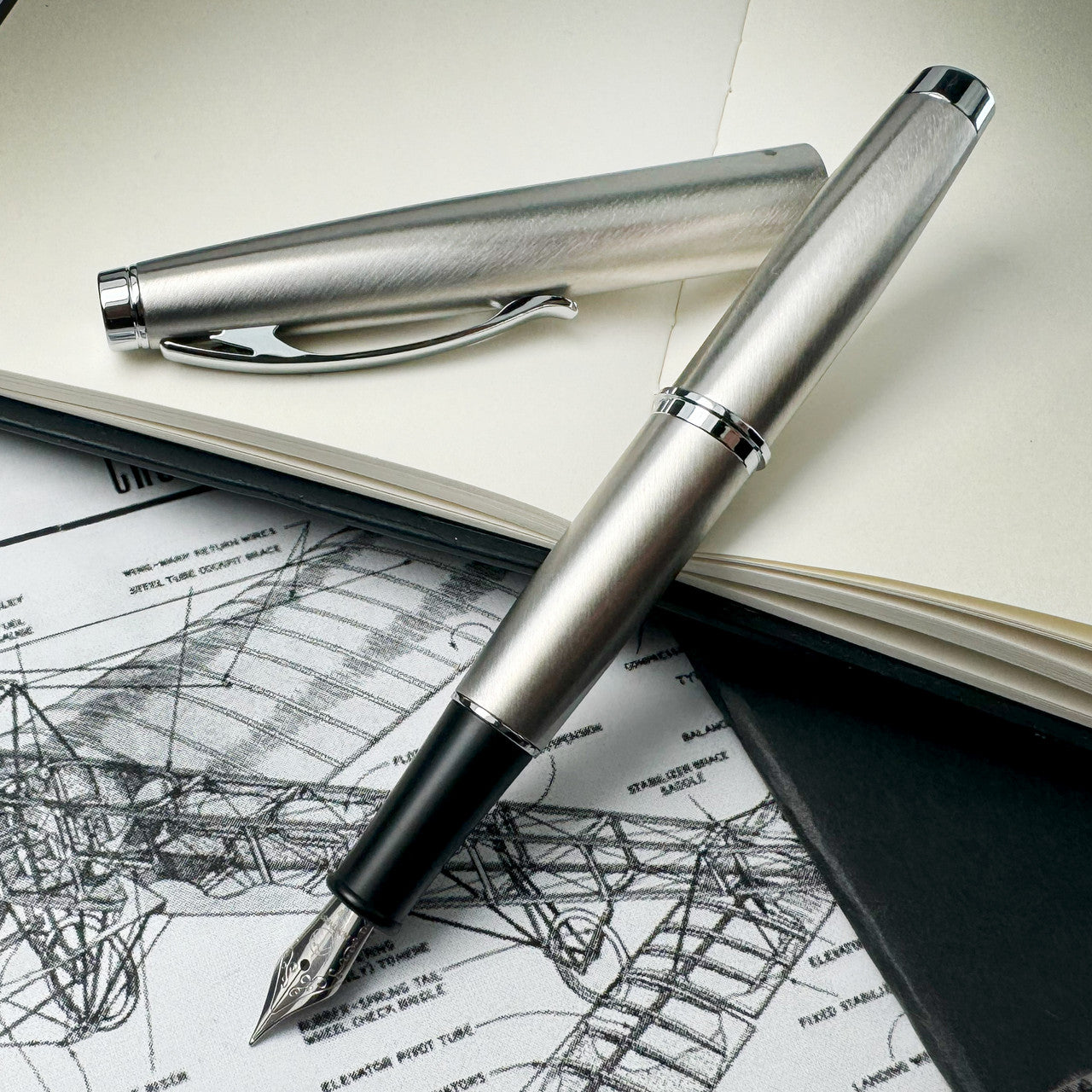 Monteverde Dakota Fountain Pen - Stainless Steel